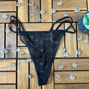 Pink Victoria’s Secret Mesh Dot Thong